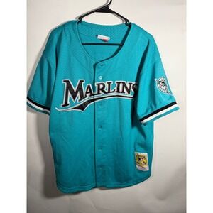 Mitchell Ness‎ Florida Marlins Andre Dawson 8 Teal Cooperstown Jersey 48/ XL